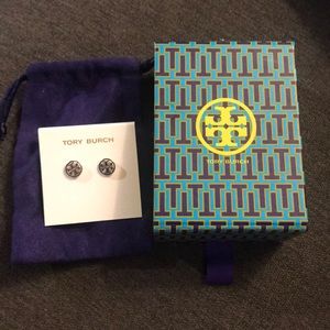 Tory Burch logo stud earrings